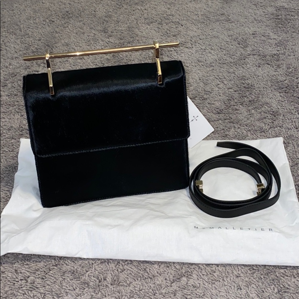 M2Malletier black pony hair purse. Tags attached.